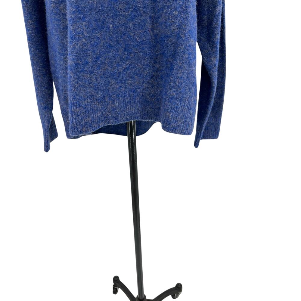 Lewit Sweater Hi-LowKnit Crewneck Marled Wool Blend Blue Size Large - Picture 4 of 10